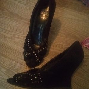 Black platform shoes